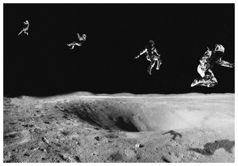 2012. Alunizaje. Collage.From the series: Afronauts.